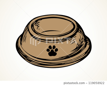 Bowl for pets. Vector drawing Bowl for pets. Vector drawing 119058922