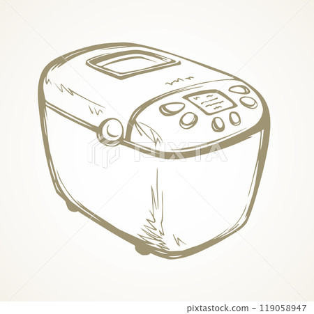 Bread machine. Vector drawing 119058947