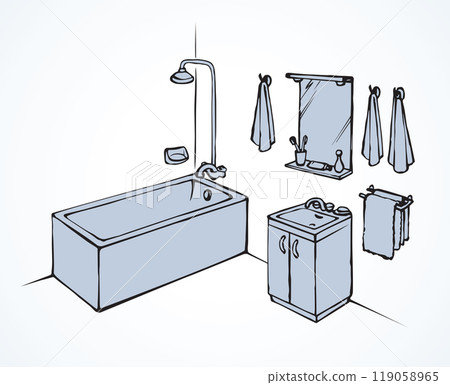 Bath. Vector drawing Bath. Vector drawing 119058965