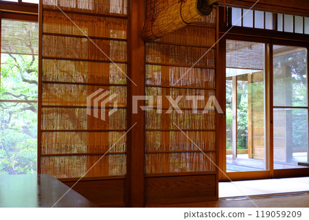 Summer fittings of an old Kyoto house 119059209
