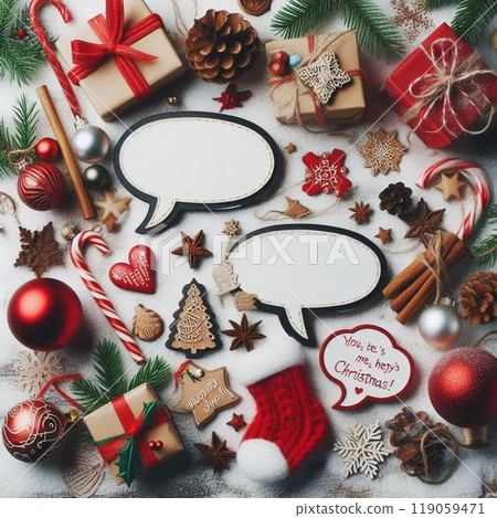 Christmas frame illustration 119059471