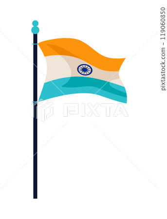 National Flag of India - modern flat design style single isolated image 119060850