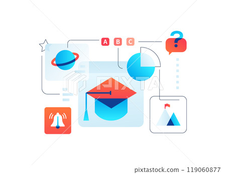 Education and knowledge - flat design style illustration 119060877