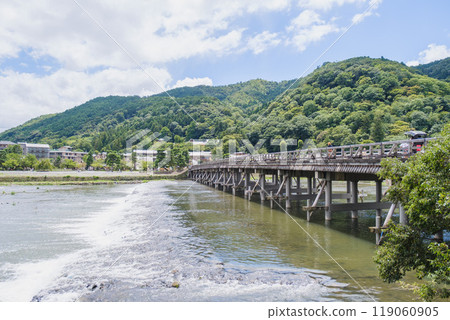 [Kyoto] Togetsukyo Bridge in Arashiyama in summer 119060905