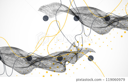Abstract art background. Modern science or technology art elements. Surface illustration. Vector. 119060979