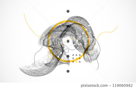 Abstract art background. Modern science or technology art elements. Surface illustration. Vector. Abstract art background. Modern science or technology art elements. Surface illustration. Vector. 119060982