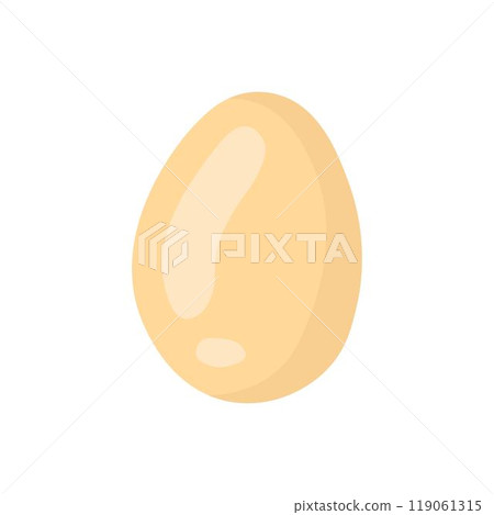 illustration of a beige colored egg with soft highlights on white background illustration of a beige colored egg with soft highlights on white background 119061315