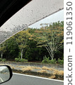 Scenery from the car window on a rainy day 119061350