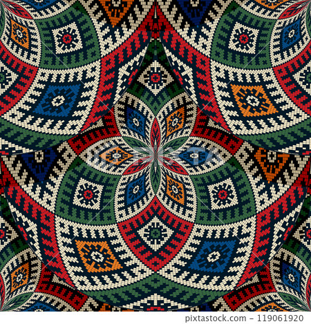 Seamless Latvian embroidery circular pattern 15 Seamless Latvian embroidery circular pattern 15 119061920