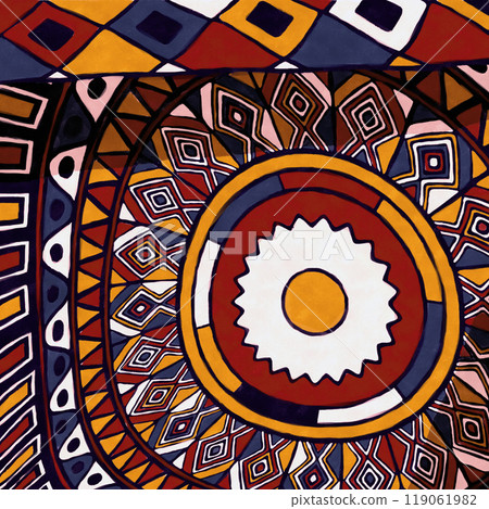 Ethnic art tribal style background 1 119061982