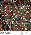 Ethnic art tribal style background 7 119061988
