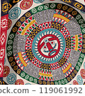 Ethnic art tribal style background 11 119061992