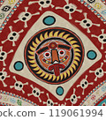 Ethnic art tribal style background 13 119061994