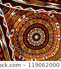 Ethnic art tribal style background 19 119062000