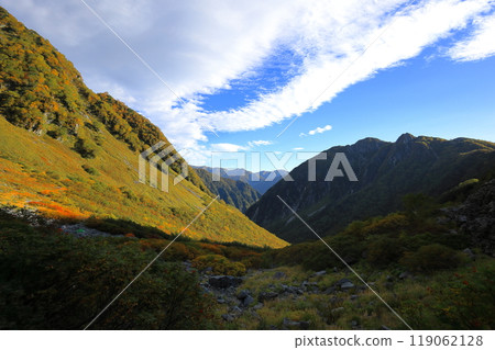 北阿爾卑斯山唐澤的壯麗秋葉 北阿爾卑斯山唐澤的壯麗秋葉 119062128
