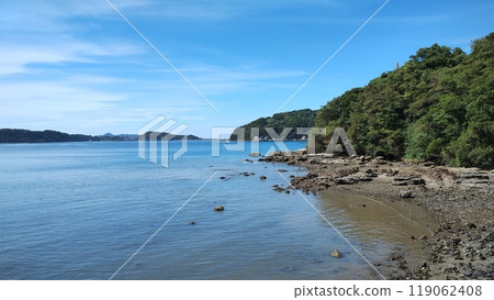 “呼子大橋和大自然創造的美麗海岸線” 119062408