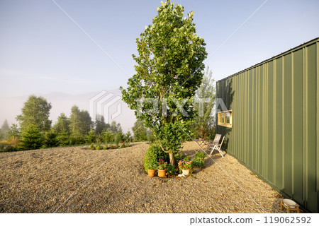 Peaceful Morning at a Modern Cabin Peaceful Morning at a Modern Cabin 119062592