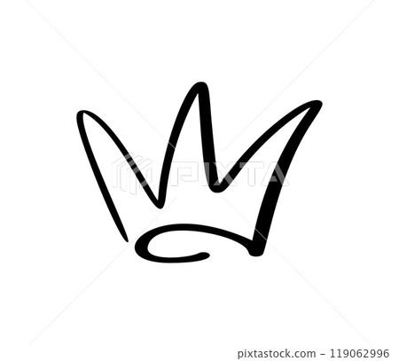 Doodle hand drawn vector crown Doodle hand drawn vector crown 119062996