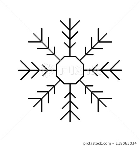 Christmas holiday star line isolated icon. Element for design, snowflake greeting card, web, children book 119063034