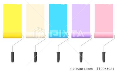 用油漆滾筒繪畫的插圖集 用油漆滾筒繪畫的插圖集 119063084