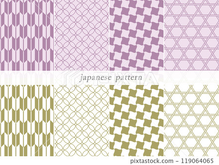 Simple Japanese pattern set_Arrow Simple Japanese pattern set_Arrow 119064065