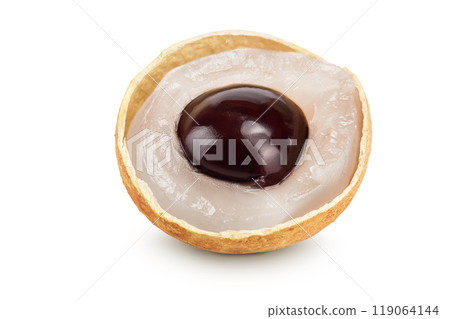 Fresh longan fruit isolated on white background 119064144