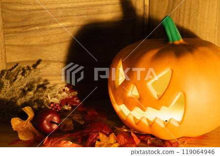 Glowing Jack O'Lantern 119064946
