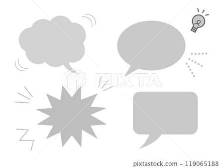 Frameset of simple speech bubbles 119065188