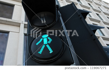 Pedestrian Traffic Green Light Pedestrian Traffic Green Light 119067271