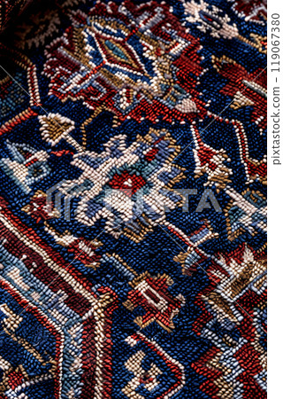 Close-up of Old Persian Rug Pattern 119067380