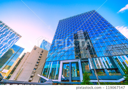 Tokyo cityscape in Japan, overlooking Shibuya 2-chome, Shibuya Aqsyu, etc. = October 7th 119067547