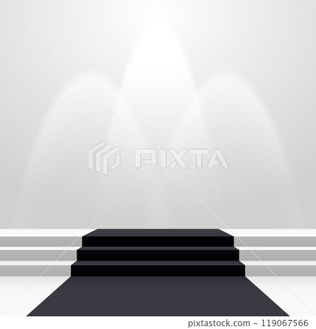 Black carpet on stairs with spot lights Black carpet on stairs with spot lights 119067566