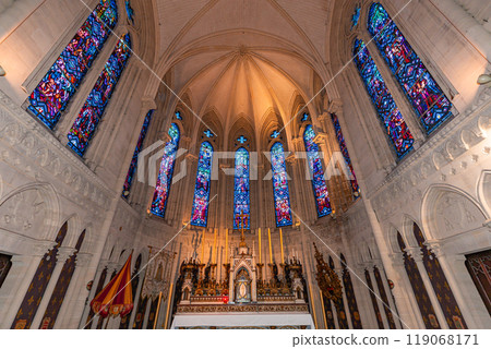 basilica of our lady de la delivrande, normandy, France 119068171
