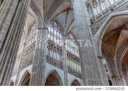 Cathedral Saint Ouen of Rouen, France, interiors 119068191