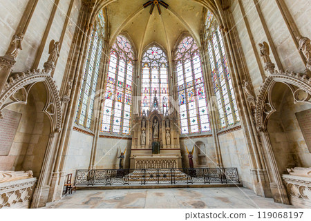 Cathedral Saint Ouen of Rouen, France, interiors 119068197