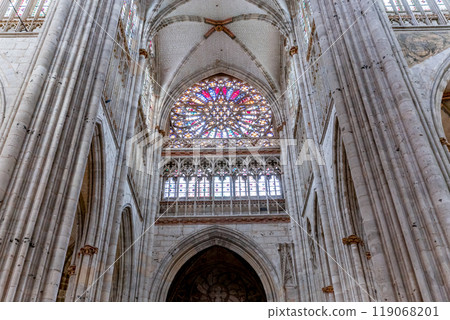 Cathedral Saint Ouen of Rouen, France, interiors 119068201