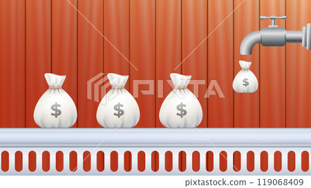 Faucet Flowing Money Faucet Flowing Money 119068409