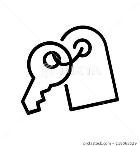 This is a Very Nice key Ring Icon Template 119068529