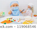 Toys medical scene with doctor and nurse at work 119068546