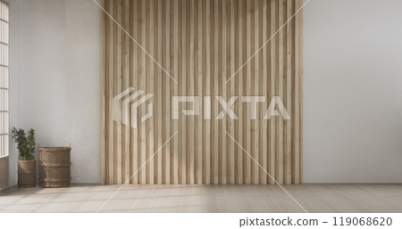 Empty room,Clean japanese minimalist room interior, 3D rendering 119068620
