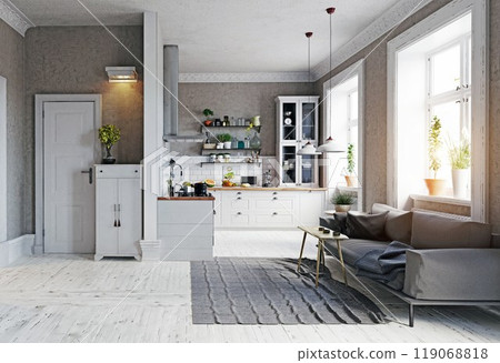 modern apartment interior. 119068818