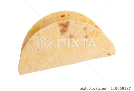 corn tortilla isolated on white corn tortilla isolated on white 119069187