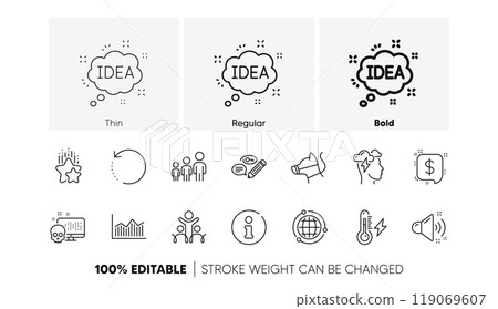 Inclusion, Dog leash and Recovery data line icons. Pack of Globe, Business hierarchy, Info icon. Payment message, Loud sound, Electricity power pictogram. Money diagram, Keywords, Idea. Vector 119069607