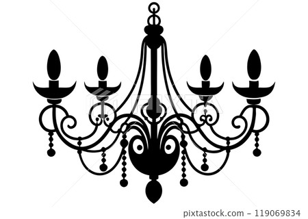 A chandelier icon silhouette vector illustration 119069834