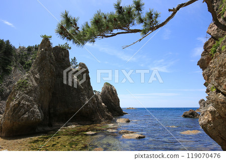 Scenery around Sengan Matsushima in Iwami Town, Tottori Prefecture 119070476