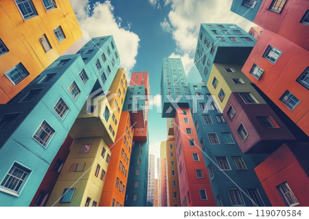city with lego style buildings city with lego style buildings 119070584