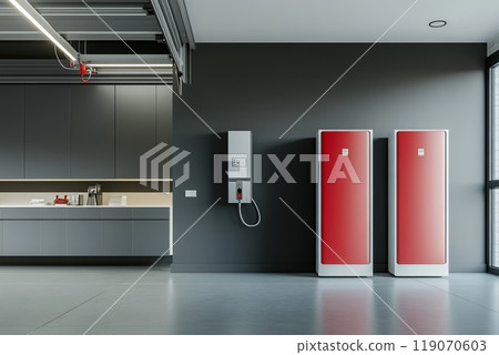 Concept of an alternative energy storage system using batteries for home 119070603