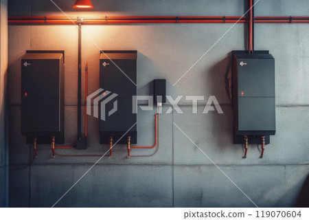 Concept of an alternative energy storage system using batteries for home 119070604