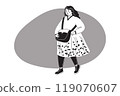 Plus size cheerful woman 119070607