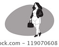 Plus size cheerful woman 119070608